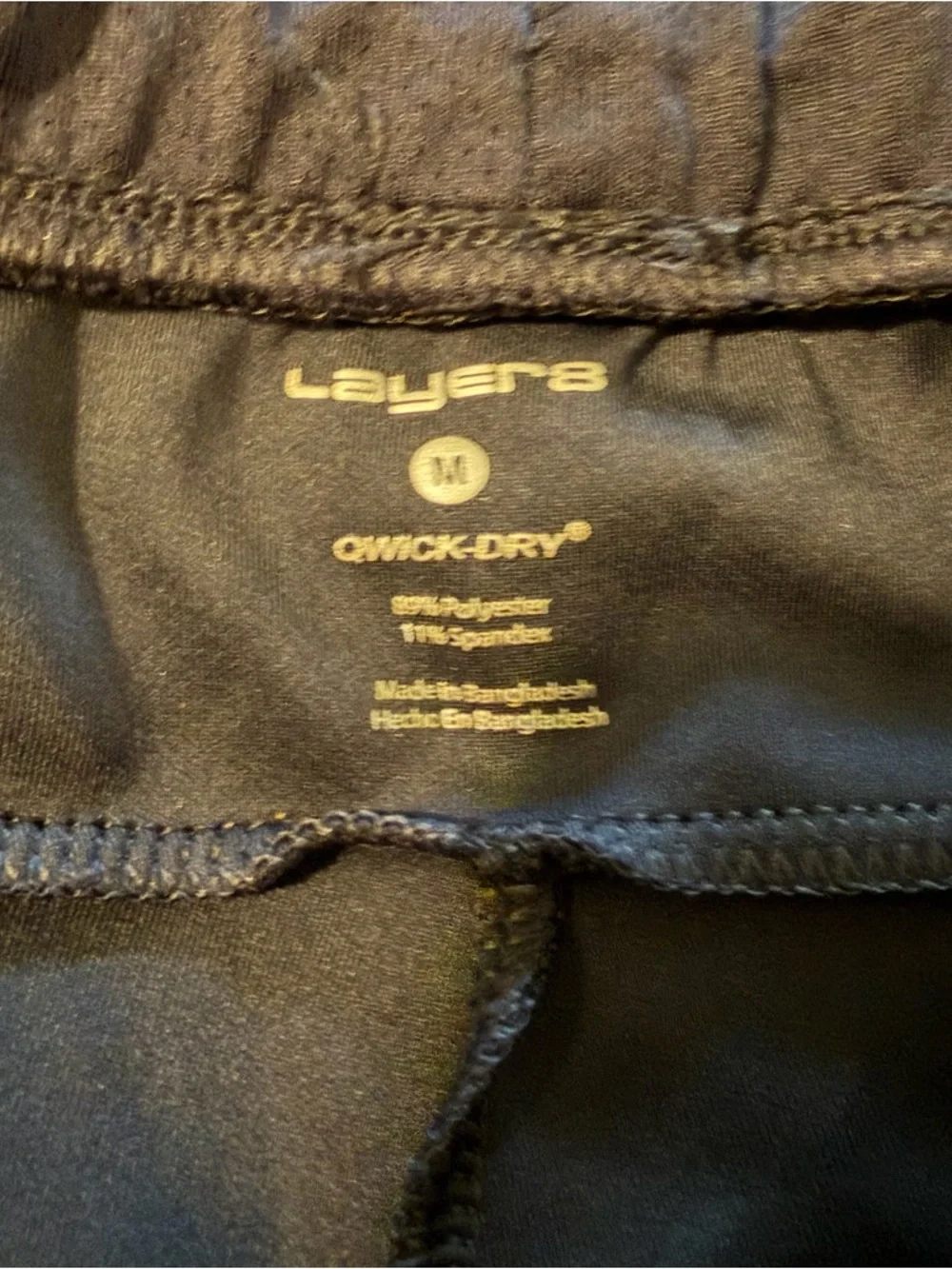 Layer 8 Mens Qwick-Dry Athletic Jogger Pants‎ Black Size M Zipper Ankle Training